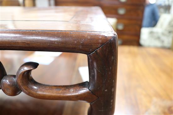 A Chinese hardwood low table W.76cm